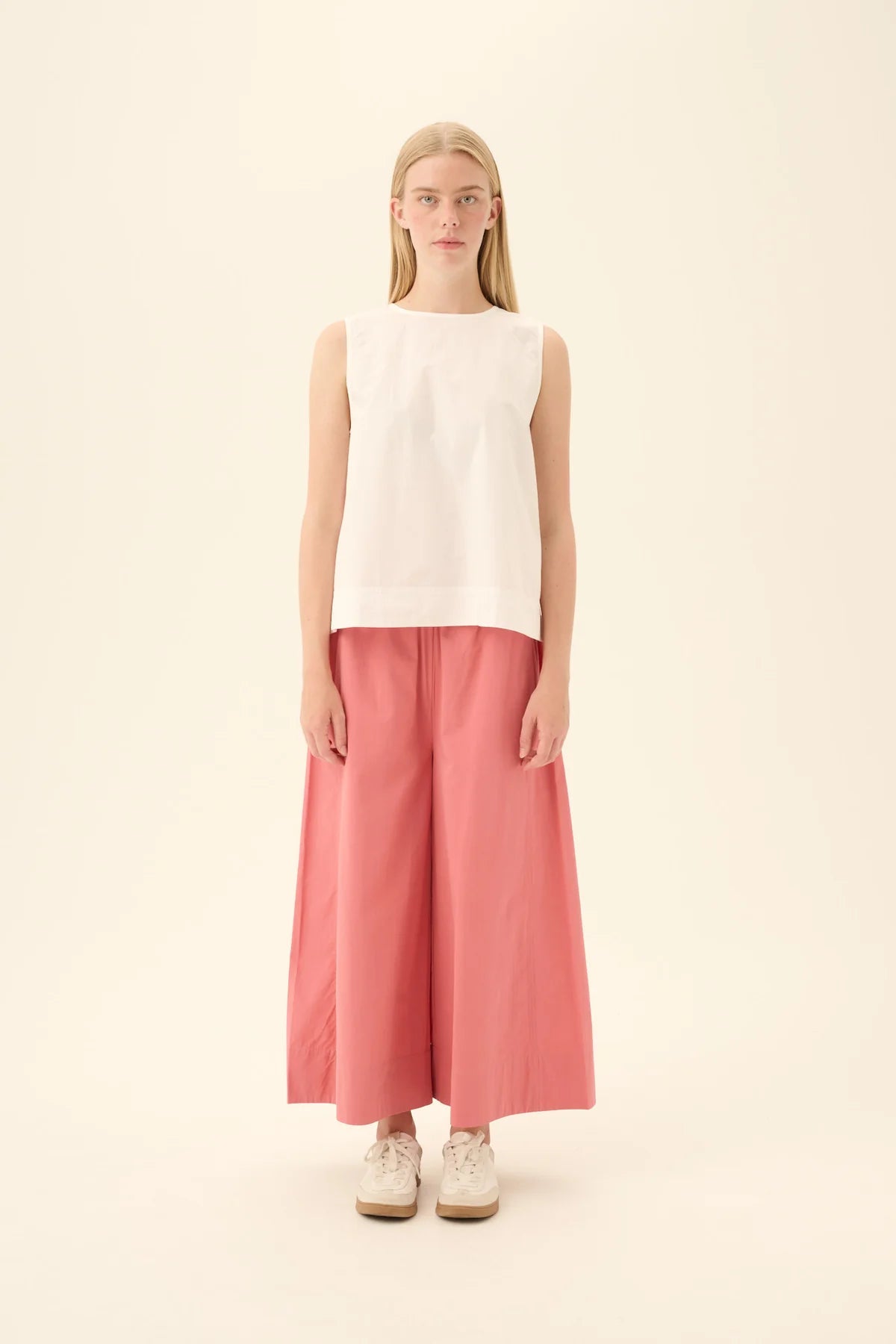 Sharren GMTD poplin top - White