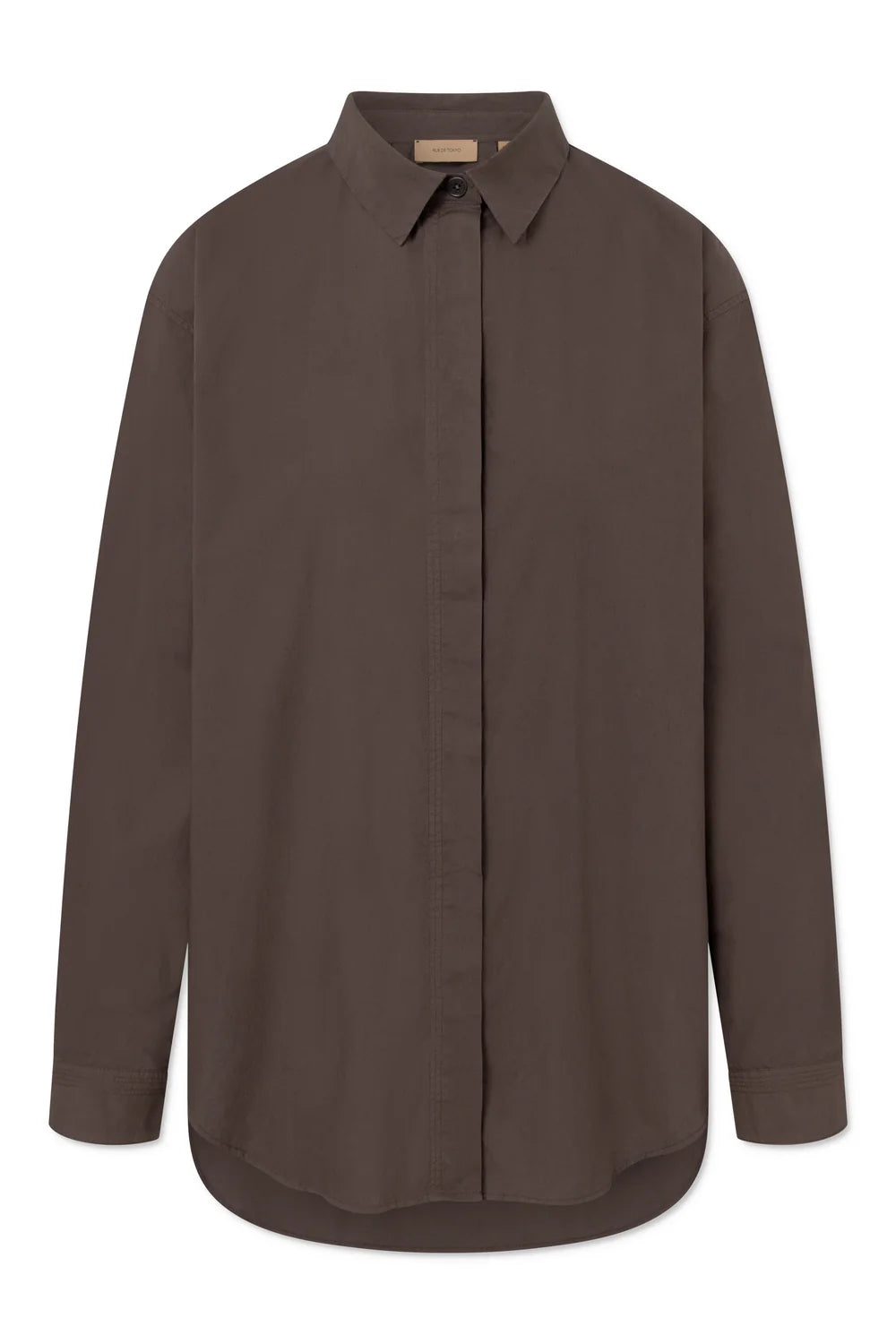Shelby garment dyed poplin skjorte - Fudge