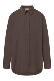 Shelby garment dyed poplin skjorte - Fudge