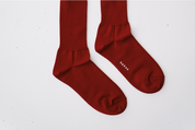 Merino wool ribbed socks - Red