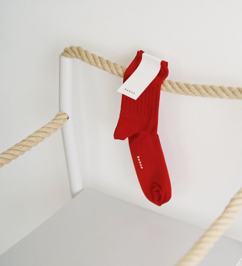 Smooth silk socks - Red