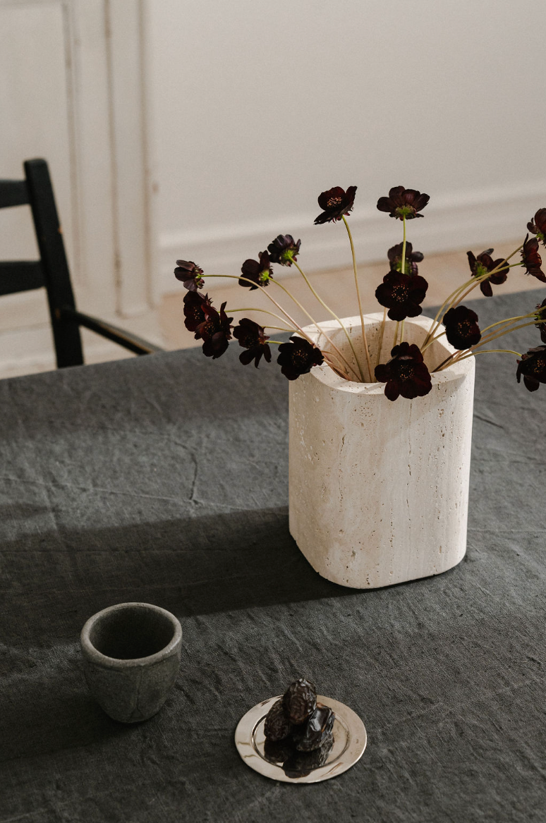Siv Travertin Vase - Small