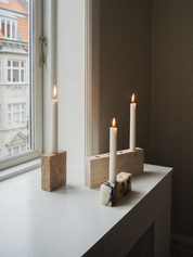 Epode lysestage til 1 lys, Terra marmor