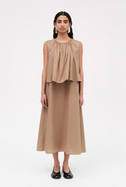 Dorea sheer cotton dress - Taupe