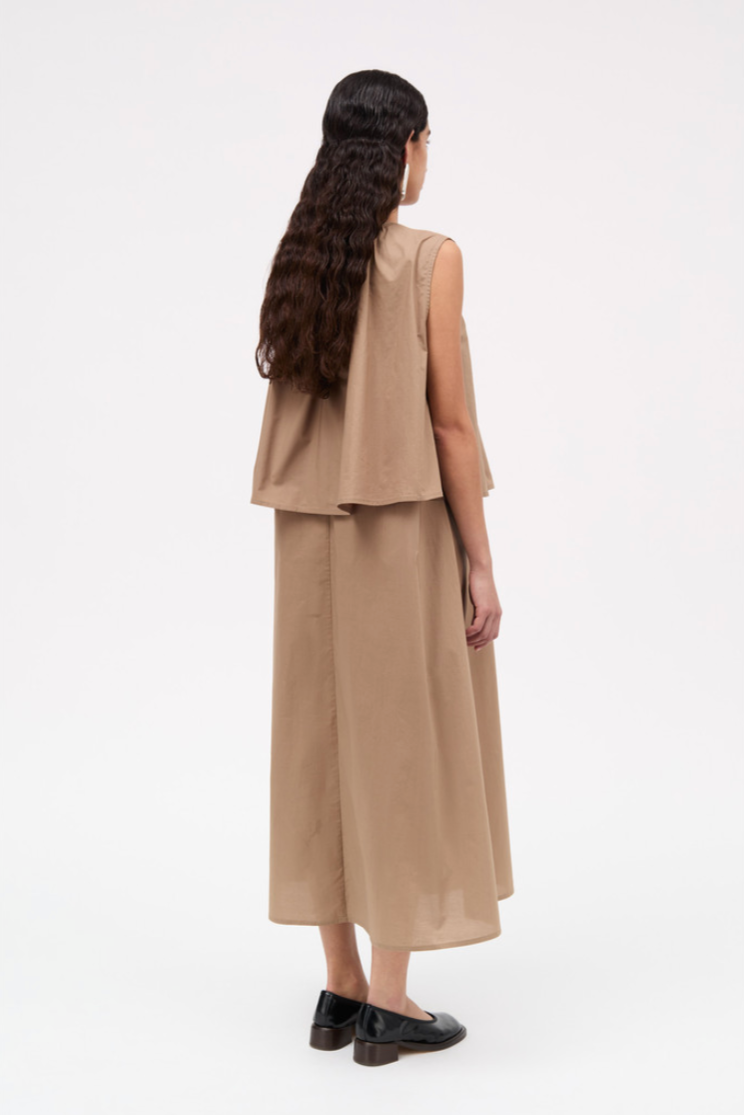 Dorea sheer cotton dress - Taupe