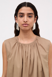 Dorea sheer cotton dress - Taupe