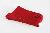 Merino wool ribbed socks - Red