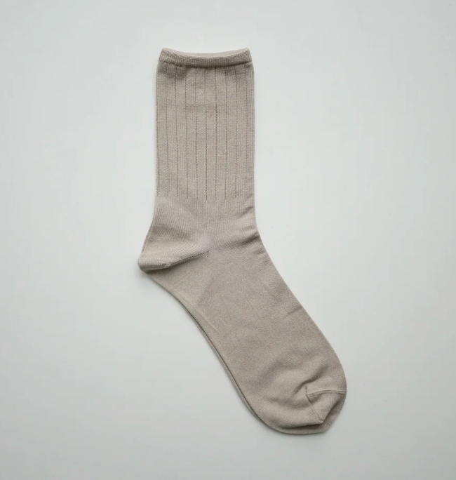 Smooth silk socks - Sand