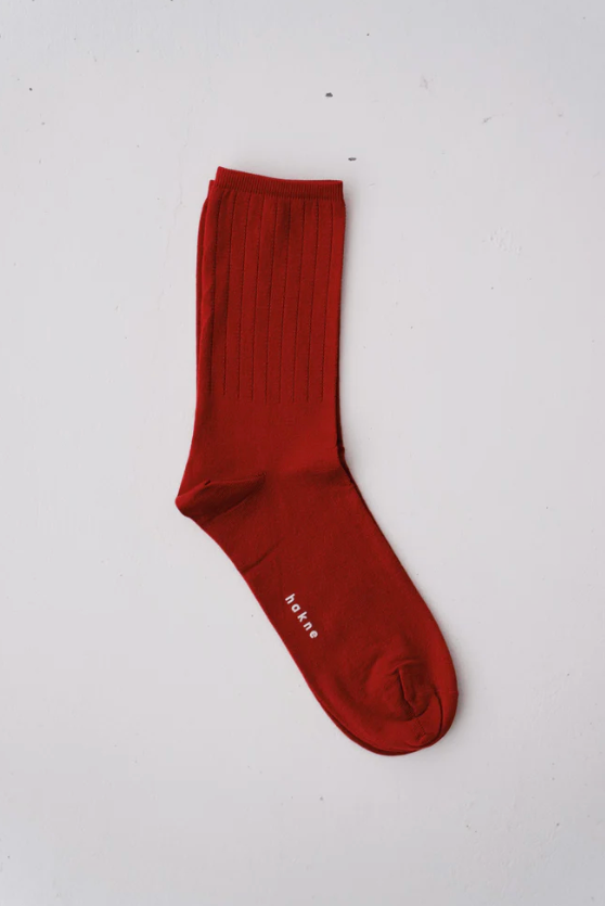 Smooth silk socks - Red