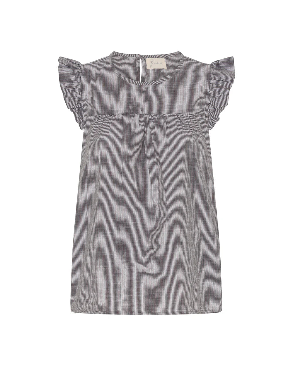 Stockholm top - Coffee Quartz stripe