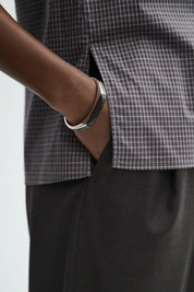Tash check poplin top