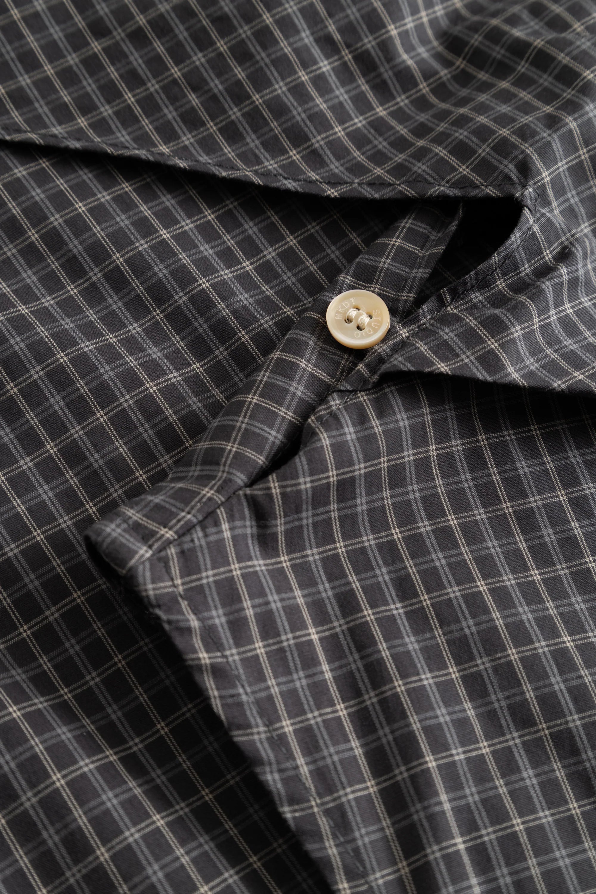 Tash check poplin top