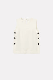 Tena crepe georgette top - white