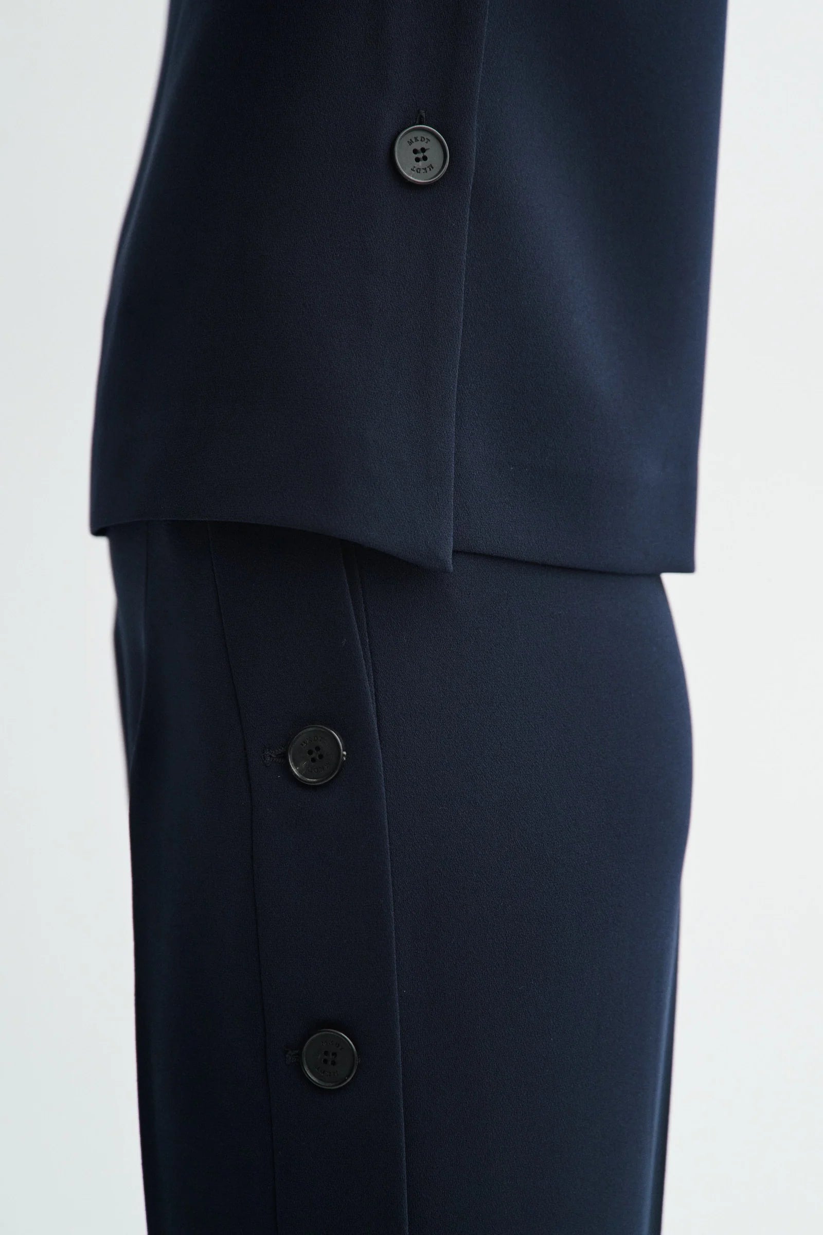Tena crepe georgette top - navy