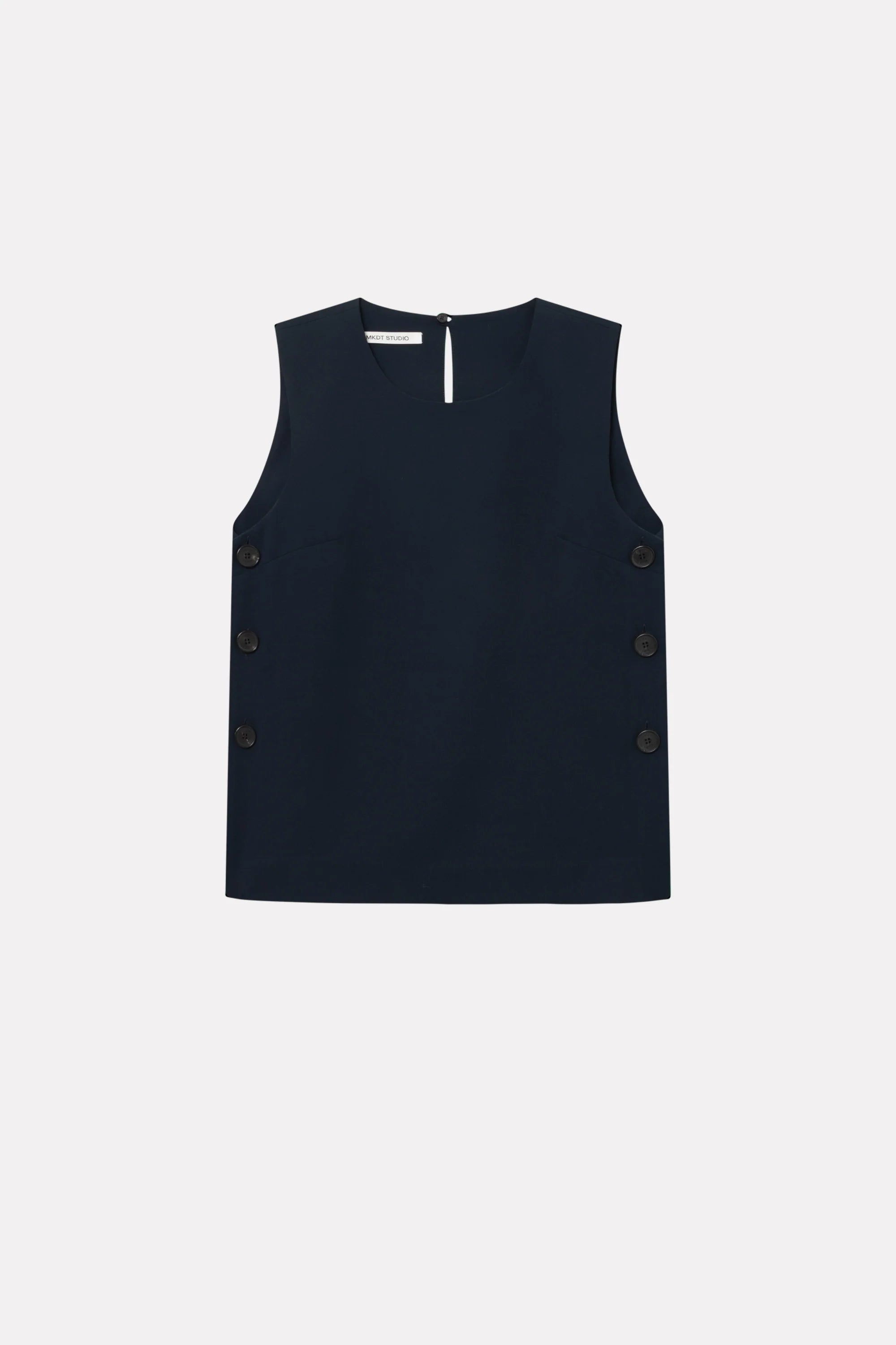 Tena crepe georgette top - navy