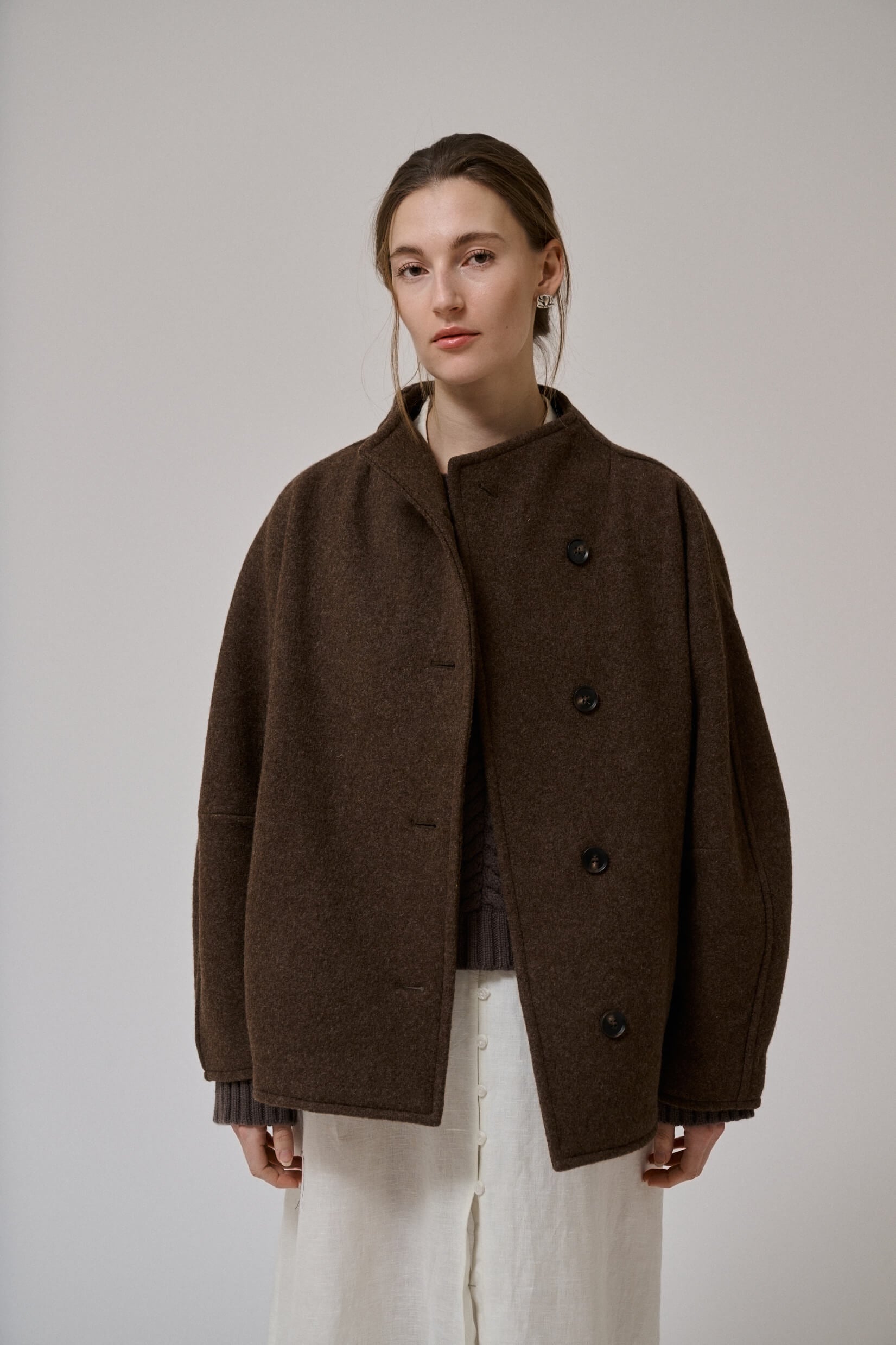 Thyme short wool coat