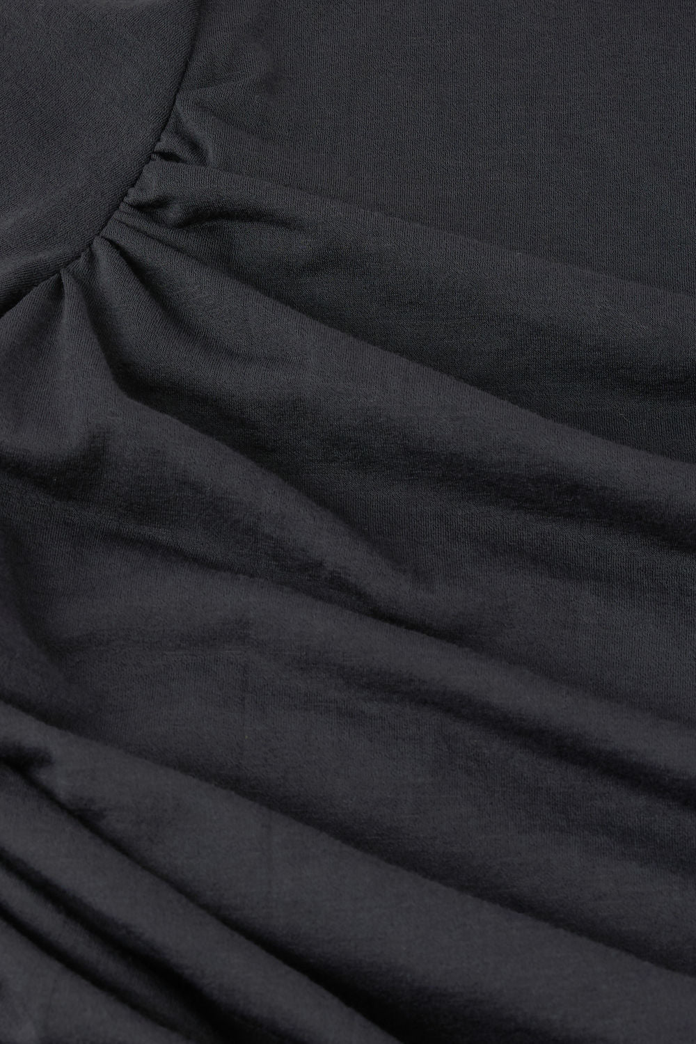 Gaia langærmet draperet bluse - mørkegrå