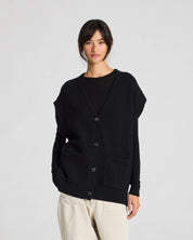 Thea Lambswool vest - black