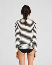 Thyra wool top - ecru sailor stripe
