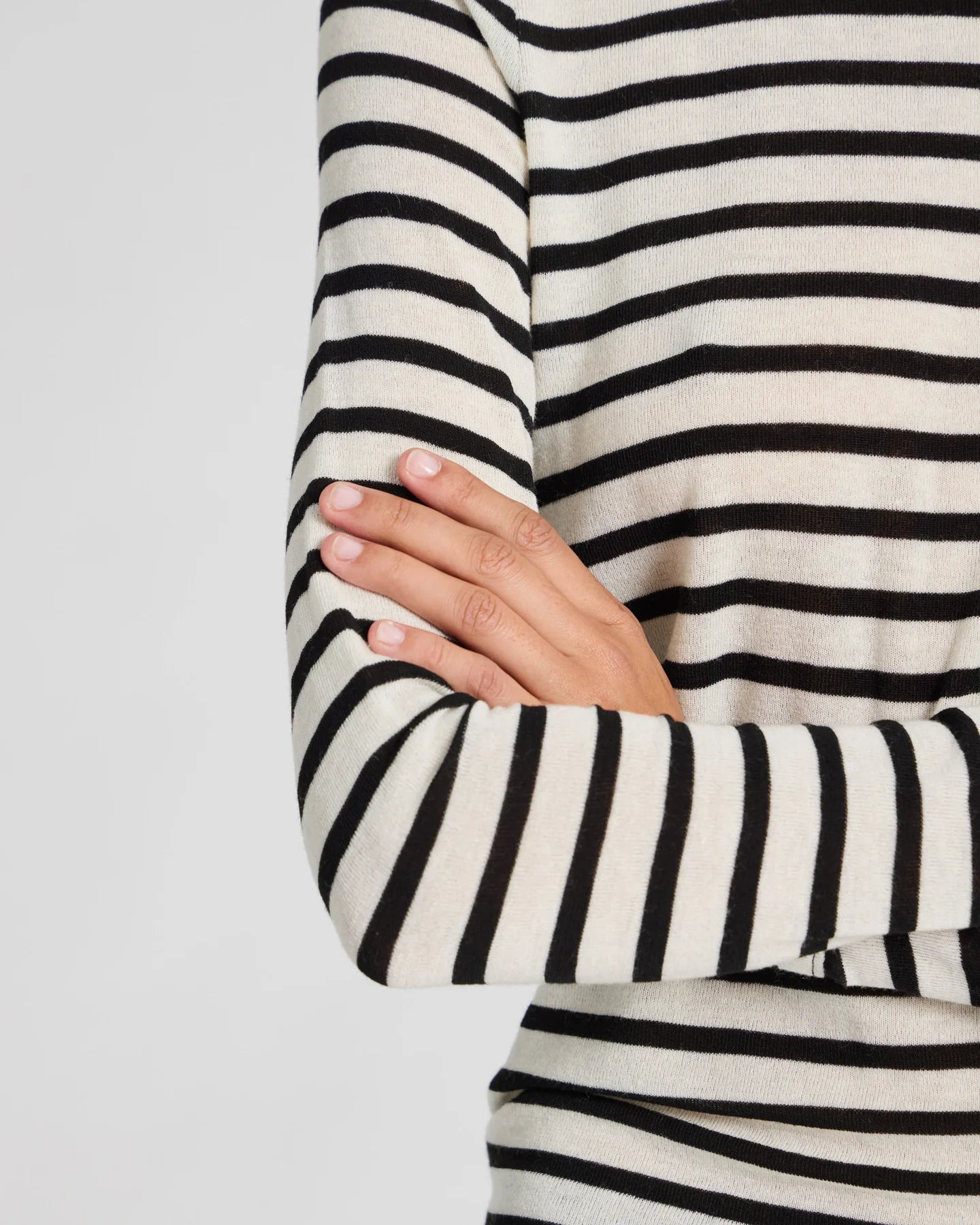 Thyra wool top - ecru sailor stripe