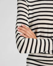 Thyra wool top - ecru sailor stripe