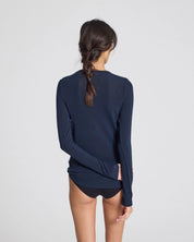 Thyra wool top - Midnight navy