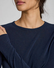 Thyra wool top - Midnight navy