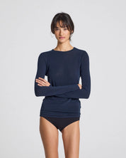 Thyra wool top - Midnight navy