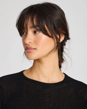 Thyra wool top - black