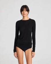 Thyra wool top - black