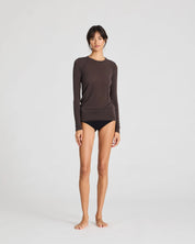 Thyra Wool Top - Mørkebrun