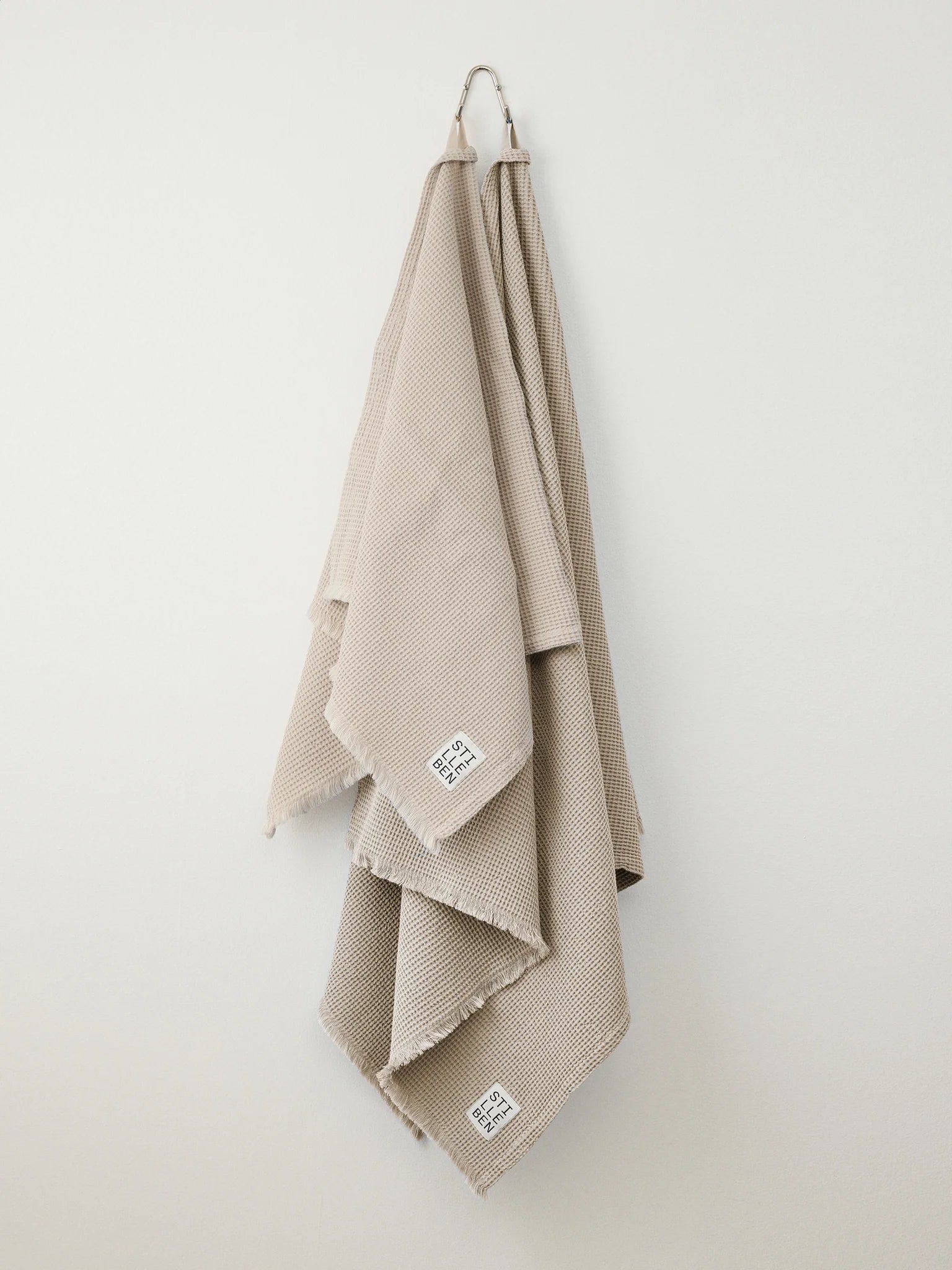 Vaflet badehåndklæde - sand