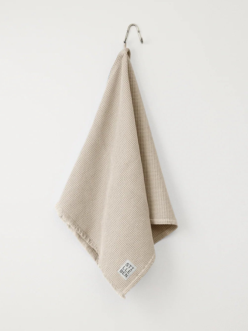 Vaflet gæstehåndklæde - sand