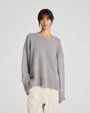 Vigga lambswool jumper - grey melange