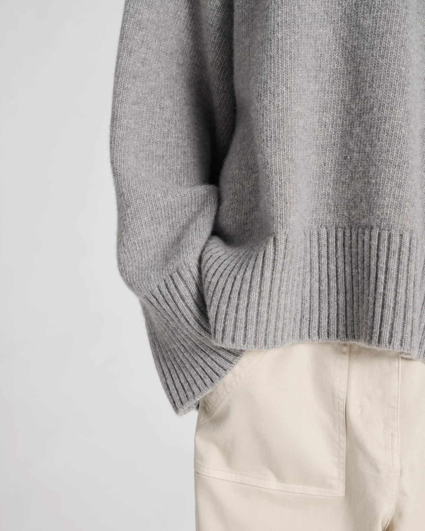 Vigga lambswool jumper - grey melange