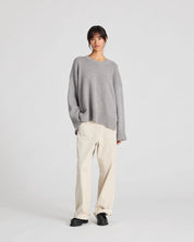 Vigga lambswool jumper - grey melange