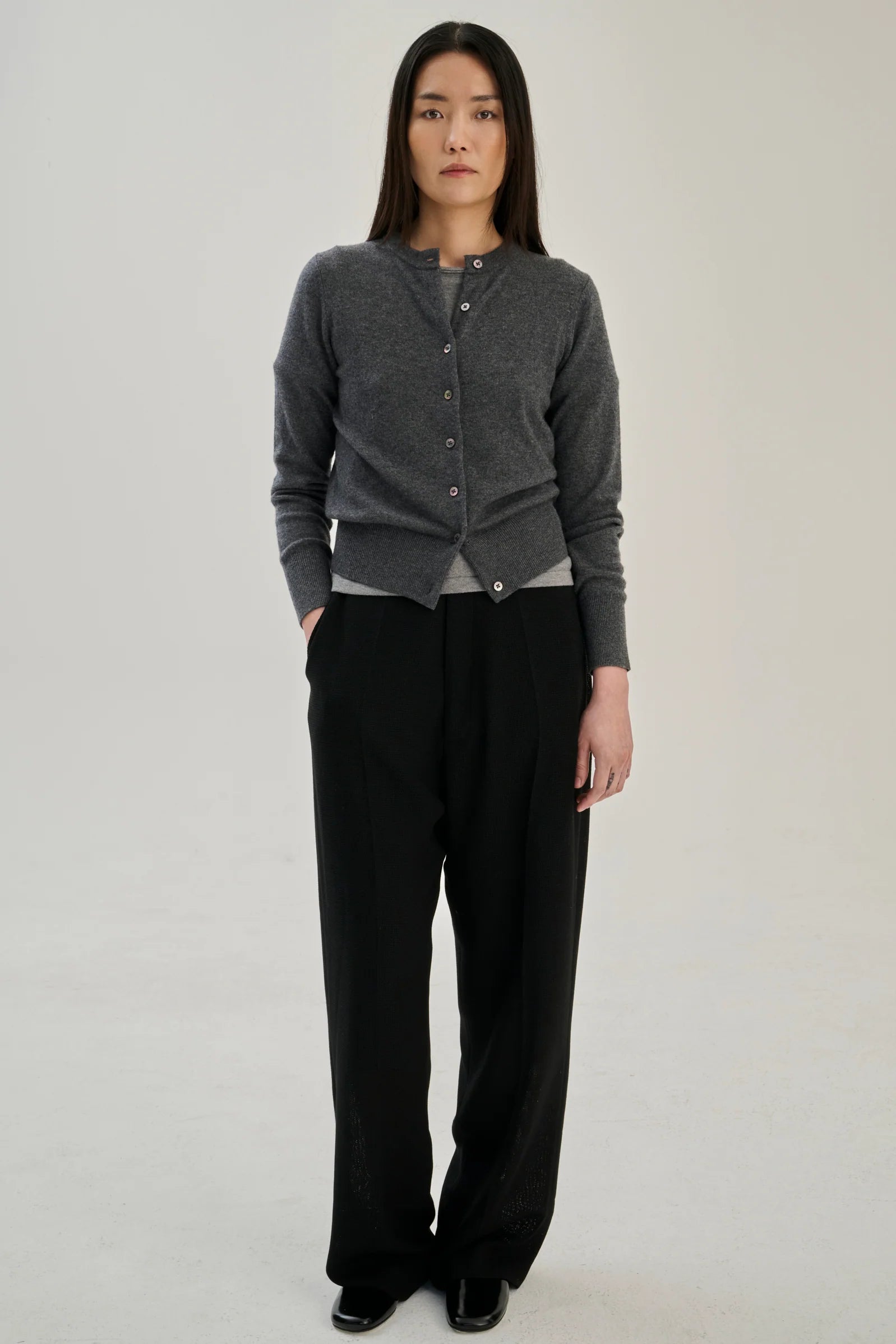 Wool cashmere cardigan - Grey