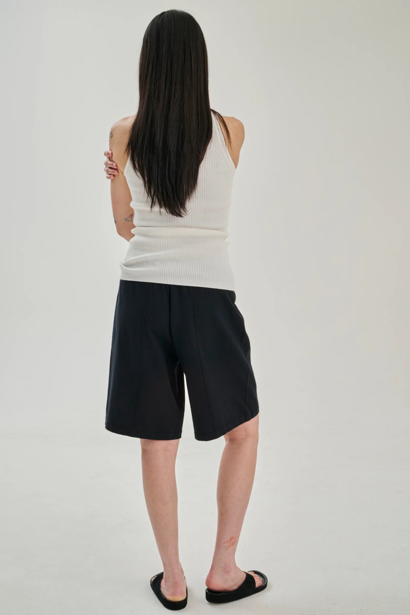 Ribbed tanktop cotton cashmere  - Off white
