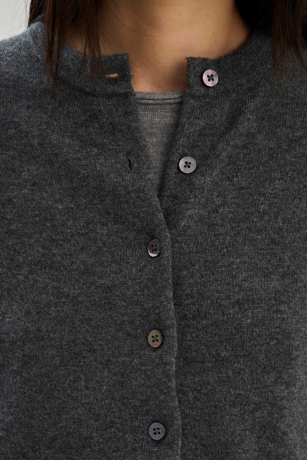 Wool cashmere cardigan - Grey