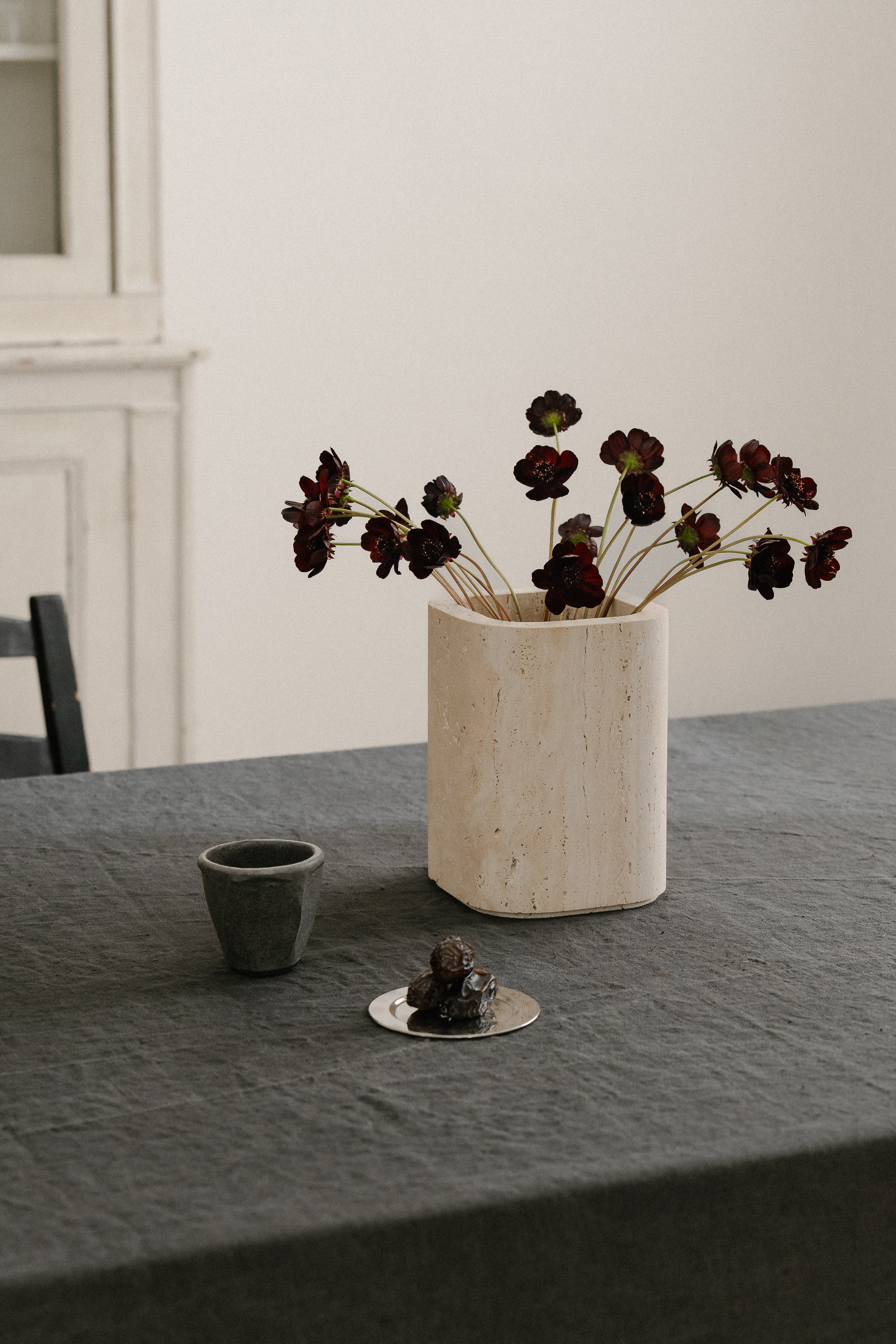 Siv Travertin Vase - Small