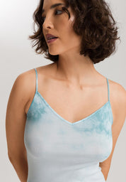 Cotton seamless top - ocean tie dye
