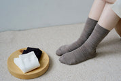 Silk wool double-faced socks - brown