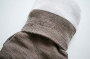 Silk wool double-faced socks - brown