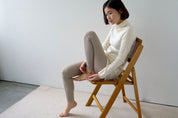 Silk ribbed leggins - black