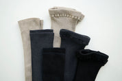 Silk ribbed leggins - black