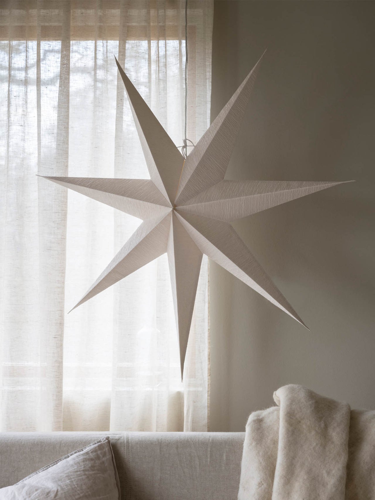 Mira julestjerne 100 cm - Hvid