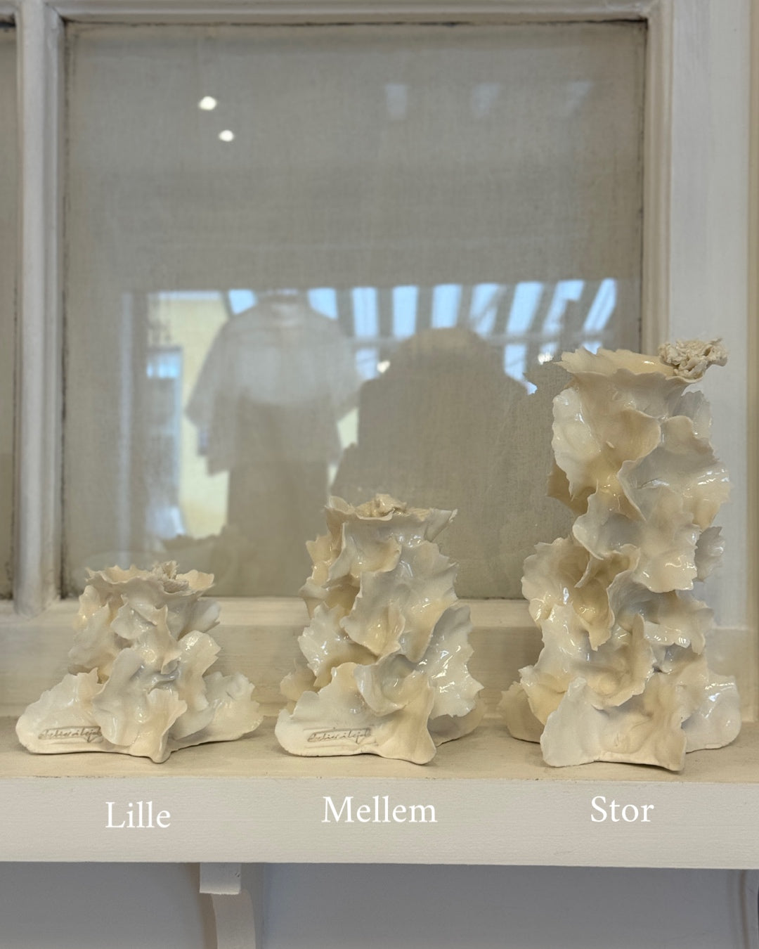 Porcelænsstage med isblomst - lille