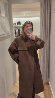 Water resistant coat - Dusty brown