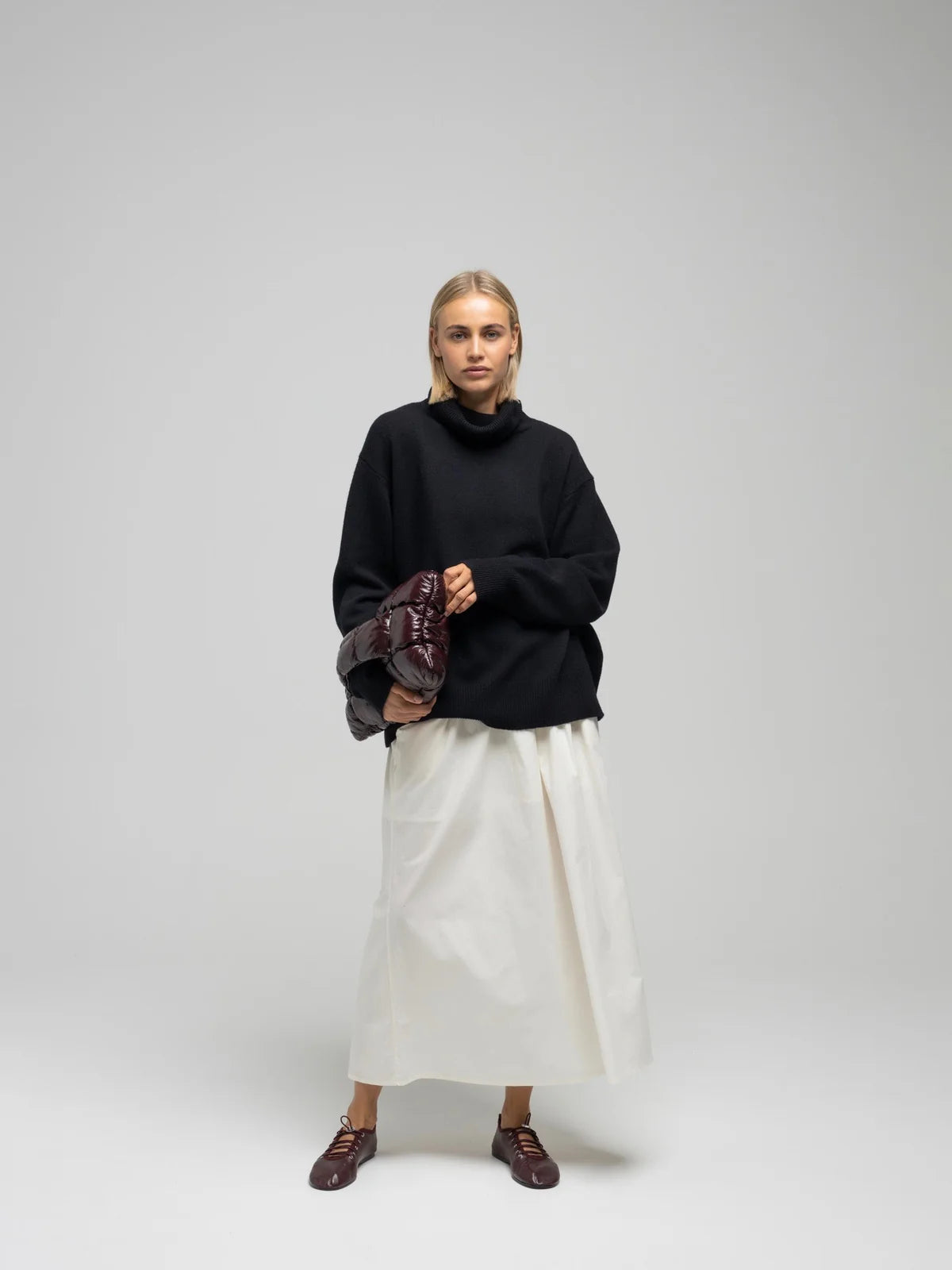Ocean poplin skirt - Ecru