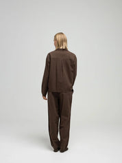 Loungesæt - brown seersucker